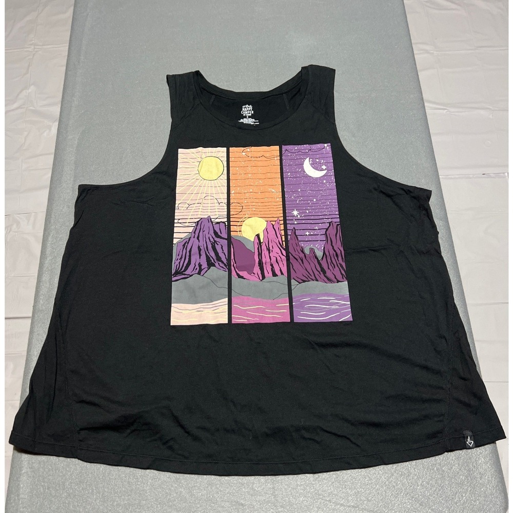 Torrid Happy Camper Black Canyon Scenery Graphic Tank Top Plus Size 3 3X 22-24